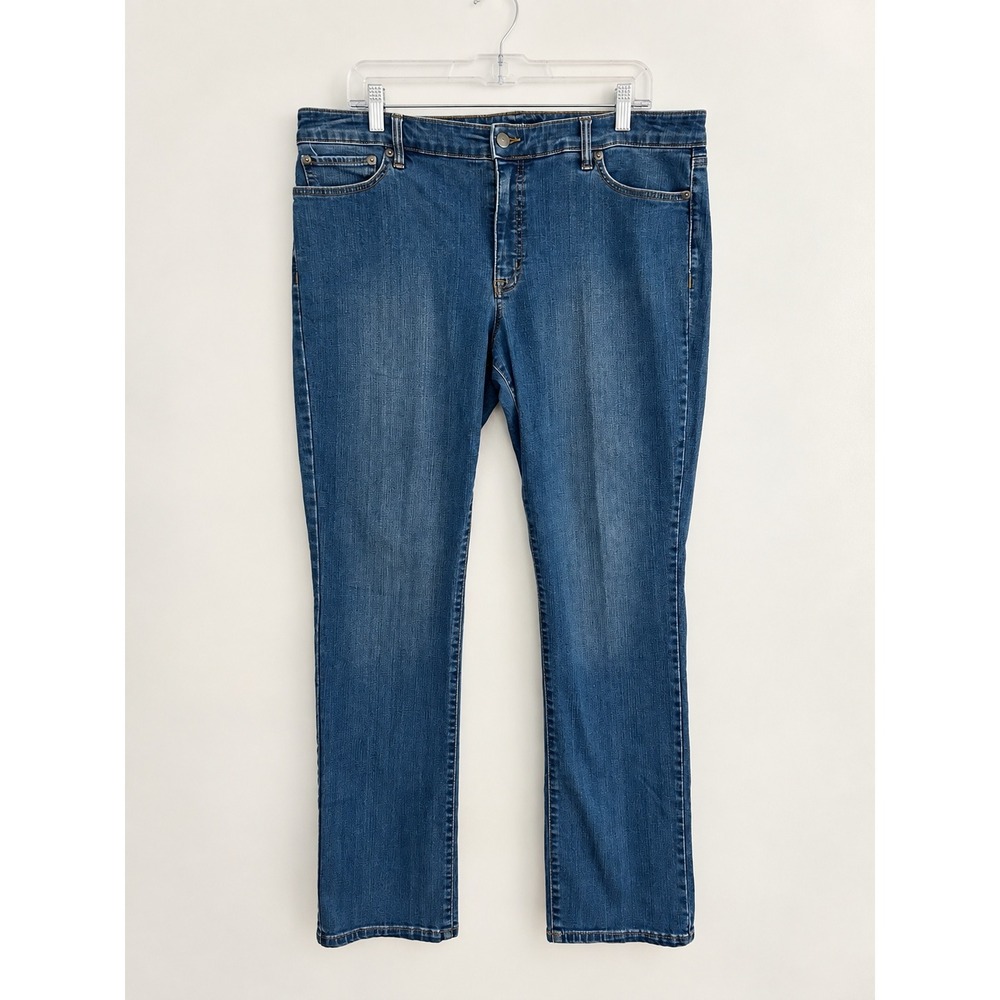Lauren Ralph Lauren Womens Modern Straight Curvy Denim High Rise Jeans 16
